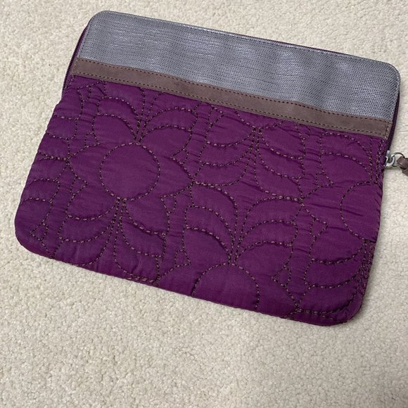 Fossil Key-Per Tablet Zip Case 10.5"x9" Purple Gray - Picture 3 of 7